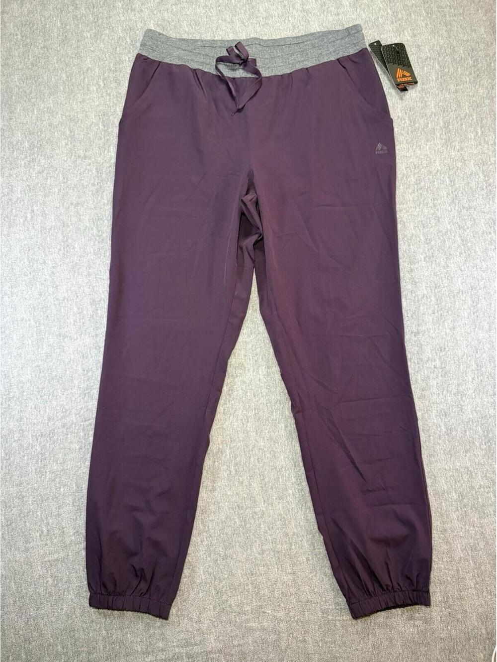 NEW RBX Women’s Joggers-Large/Burgandy/Drawstring/Flexible/Quick Dry